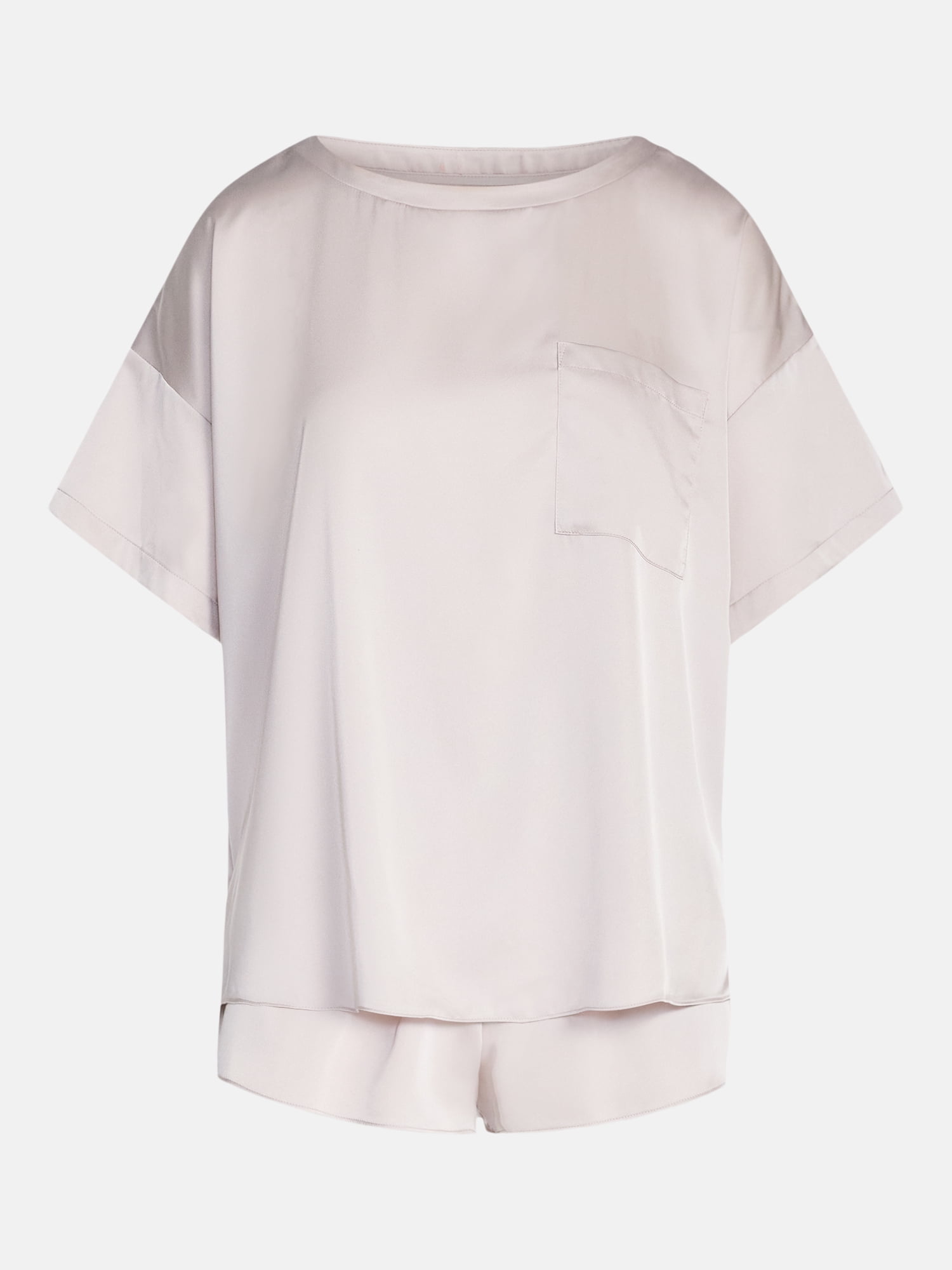 Joyspun Women’s Short Sleeve Stretch Satin Top and Shorts Pajama Set, 2-Piece, Sizes XS-3X