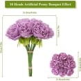 thumbnail image 2 of Artificial Peony Silk Flower with Stems 20pcs Real Look Vintage Peonies for Home Wedding Decoration (Purple), 2 of 18