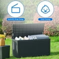 thumbnail image 5 of DEXTRUS Weatherproof Deck Box Patio Garden Pool Storage Organizer Large Outdoor Container, Black, 5 of 6