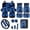 Blue Wolf, variant on Hummingbird Car Accessories Full Set Auto Seat Covers Floor Mats Steering Wheel Cover Purple Rose Armrest Cover Safety Belt Pad Cup Coasters Keychains 17 PCS Universal Fit for Most Vehicles