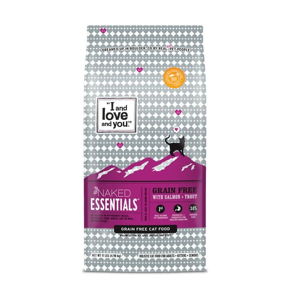 "I and love and you" Naked Essentials Grain-Free Salmon & Trout Dry Cat Food, 11 lb