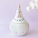 thumbnail image 3 of Egg Storage Jar Ceramic Candy Container Sealed Chicken Shaped Fruit Holder with Lid, 3 of 4