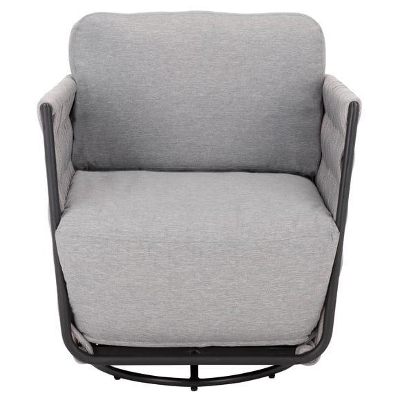 SEI Nicole Coastal Rope Swiveling Patio Chair, Gray