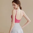 thumbnail image 5 of Sujetador deportivo transpirable para mujer, Top deportivo con realce, sujetador fijo con almohadilla para Yoga, ropa interior, Tops deportivos para correr, chaleco, ropa de gimnasio, 5 of 5