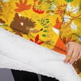 thumbnail image 3 of Oversized Wearable Blanket Hoodie,Cute Hedgehogs Animals Pattern Sherpa Blanket Hoodie with Super Pockets,Super Warm Fuzzy Pullover for Women & Men, 3 of 6