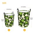 thumbnail image 3 of Honeii Green Fruit Print Laundry Hamper Basket,Baby Nursery Woven Storage Basket for Toys Bin,Pillows,Blankets,Clothes-Small, 3 of 6