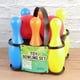 thumbnail image 5 of Juego de bolos de plástico para niños, ideal para deportes de ocio y entretenimiento (altura: 22 cm, 2 bolas, 6 botellas, 1 estante de almacenamiento)., 5 of 7