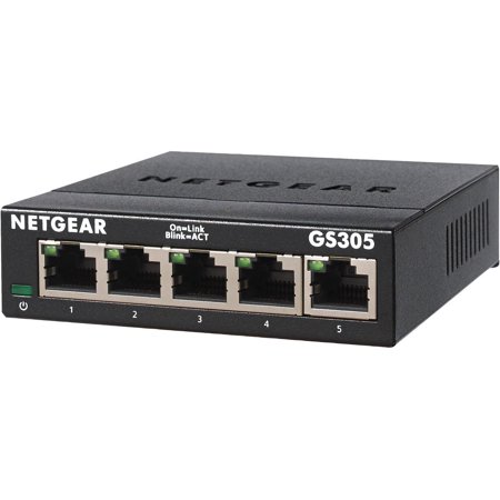 UPC: 0606449140088 | NETGEAR 5-Port Gigabit Ethernet Unmanaged Switch (GS305) – Desktop  Sturdy Metal Fanless Housing