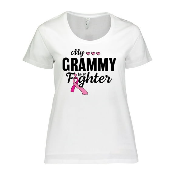 Inktastic Breast Cancer Awareness My Grammy is a Fighter Women's Plus Size T-Shirt