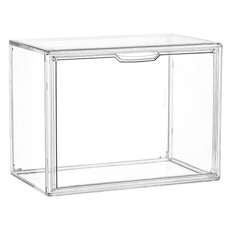 Nuolux Storage Box Organizer Bins File Acrylic Book Boxes Bin Stackable Shoe Containers Clear Officetransparentcase, Size: 14.17×11.02×8.66 in
