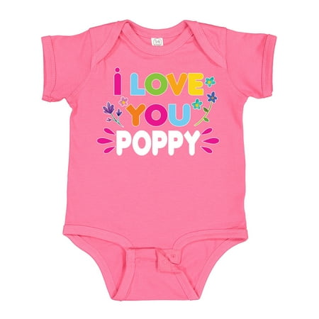 

Inktastic I Love You Poppy with Flowers Gift Baby Girl Bodysuit