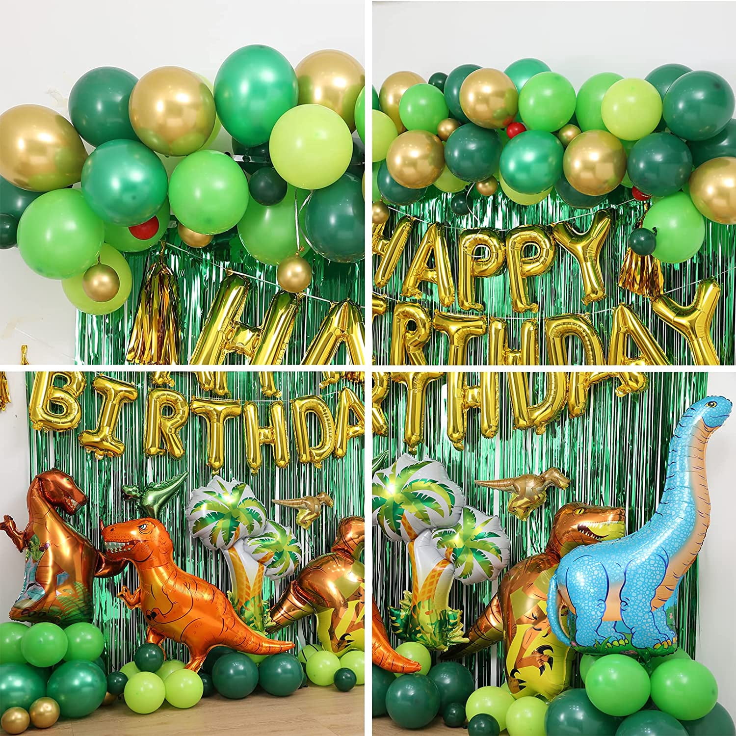 FANGNISN 117 Pcs Dinosaur Birthday Party Decoration Set