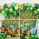 thumbnail image 4 of Decoraciones de fiesta de cumpleaños de dinosaurios y kit de guirnalda de globos (dorado, verde), globos de dinosaurio, globos de FELIZ CUMPLEAÑOS, cortinas, para fiesta infantil temática de dinosaur JAMW Sencillez, 4 of 5