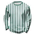thumbnail image 4 of Glisme Boys Stripe Long Sleeve T Shirt Colorful Round Neck Casual Top Comfortable Blend Tee Green Tops Size 110, 4 of 4