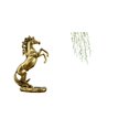 thumbnail image 1 of Figura De Caballo Hecha A Mano, Decoración De Mesa Con Hojas Verdes, Calcomanía De Pared, Elegante Mural Artístico Para Hoteles, Estanterías, Chimeneas Y Dormitorios., 1 of 8
