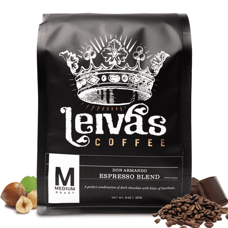 Leiva’s Medium Roast Espresso Beans (8oz), Roasted to Order, Micro-Lot Guatemalan Beans – Don Armando Espresso Coffee Bean w/ Chocolate, Citrus & Hazelnut Notes - Smooth, Low Acidity Roast