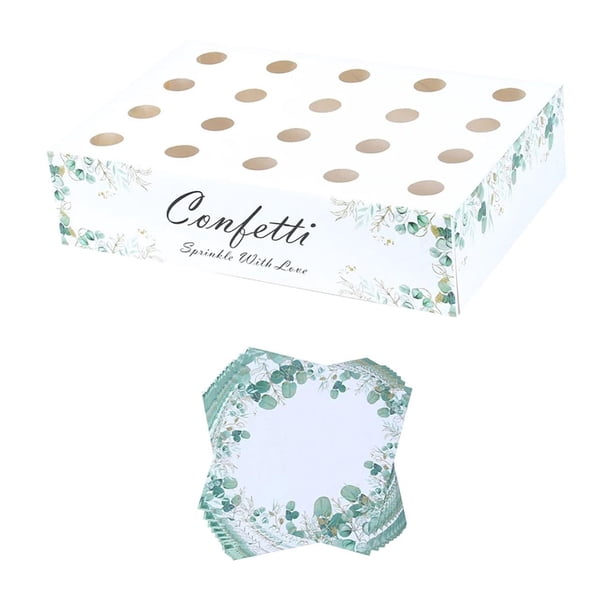 Caja porta conos de confeti para bodas, decoración de conos de confeti y caja de soporte para bodas 20 hoyos verde