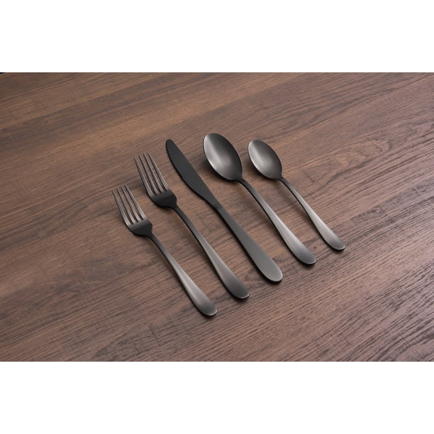 Cambridge Byram Black Mirror 20-Piece Flatware Set (Service for 4