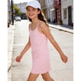 thumbnail image 2 of Lanbubble Girls Dress with Shorts Casual Spaghetti Straps Romper Dresses with Pockets 8-14 Years, 2 of 8