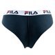 thumbnail image 5 of FILA Calzoncillos brasileños para mujer - Paquete de 4, cintura con logotipo, algodón elástico, color sólido Negro/Gris/Marino M (Medium), 5 of 7