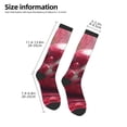 thumbnail image 4 of Haiem Surreal Pink Headphones Socks, Funny Novelty Crazy Design Cotton Socks Sports Socks Knee High Socks For Men, Women,1Pairs - Gift For Working Friends, 4 of 8
