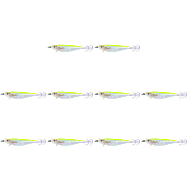 10 3 Cm/7 4 G Cebos Plantilla Calamar Con Anzuelo Realistas para Pesca Nocturna () Amarillo