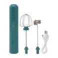 thumbnail image 1 of Stainless Steel USB Electric Blender, Small Cordless Handheld Mixer, Whisk and Frother, Green, 1 of 4