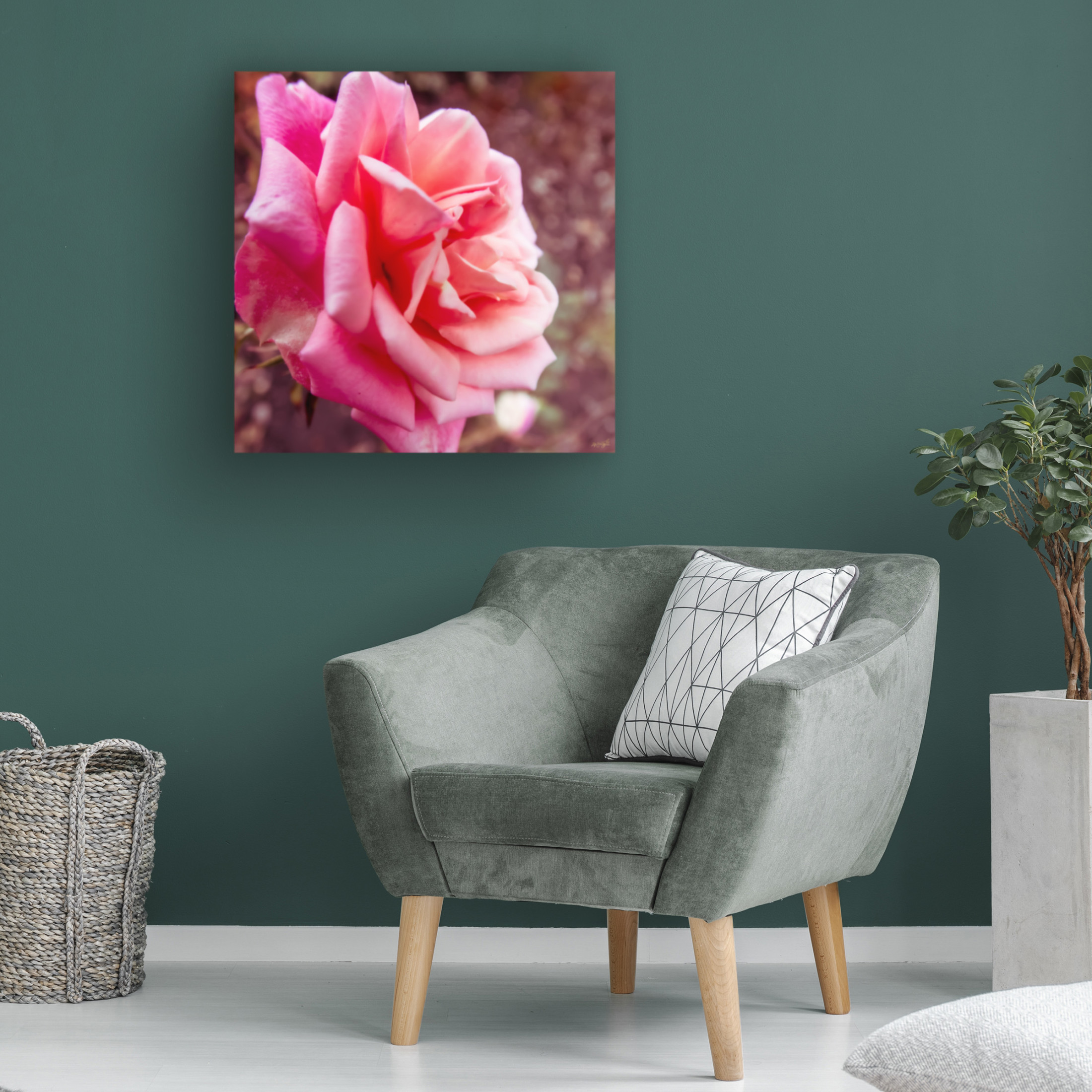 Canvas Wall Art - Life BeautifuLEE 'Pink and Dreaming 1' Wall Art for Living Room, Bedroom, or Office Décor by Trademark Fine Art - 24 x 24 Inches