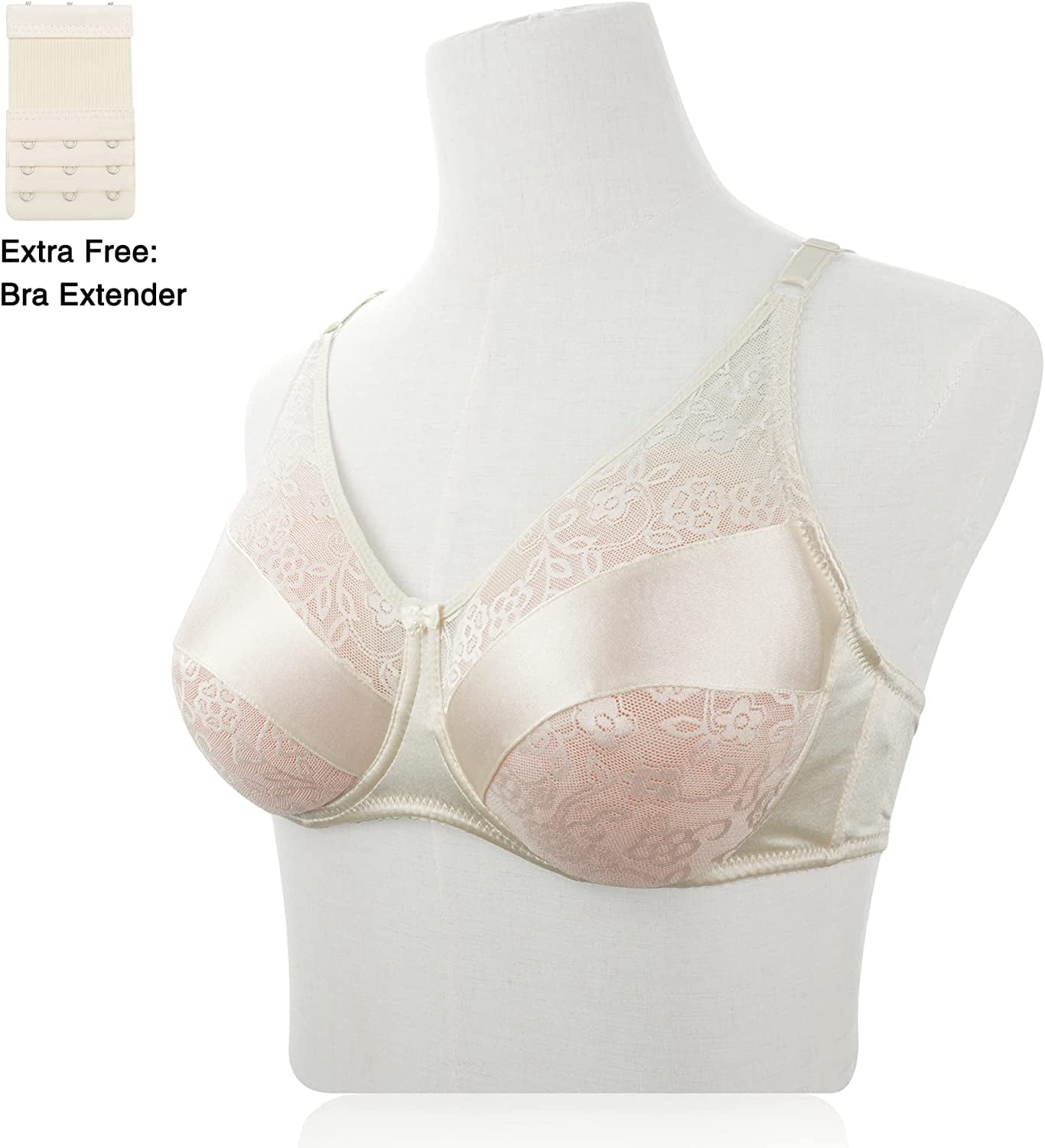Lace Floral Embroidery Pocket Bra for Silicone Breast Forms Boobs 8308