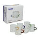 thumbnail image 1 of Bacimi Tazas de Café Transparentes con Asas de Colores - Juego de 6 / 4 Oz / 120 Ml - Tazas de Vidrio de Borosilicato para Capuchino, Té, Café con Leche, Espresso y Bebidas Calientes, 1 of 8