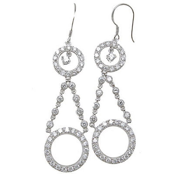Silver Hypoallergenic Earrings Makes Unique Woman Birthday Gift Ideas, Brilliant Cut Fashion Sterling Silver Earrings
