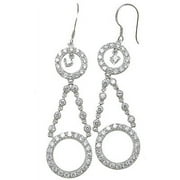 Silver Hypoallergenic Earrings Makes Unique Woman Birthday Gift Ideas, Brilliant Cut Fashion Sterling Silver Earrings