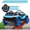 thumbnail image 2 of Electric Car-12V Ride-On Toy w/Parent Remote Control | LED Lights, Bluetooth & MP3 Player for Boys and Girls,Blue, 2 of 6