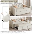 thumbnail image 5 of Harper & Bright Designs Loveseat with Pull Out Bed, Convertible Chenille Sleeper Sofa Bed with 2 Pillows and Adjustable Backrest for Living Room Apartments, Beige, 5 of 14