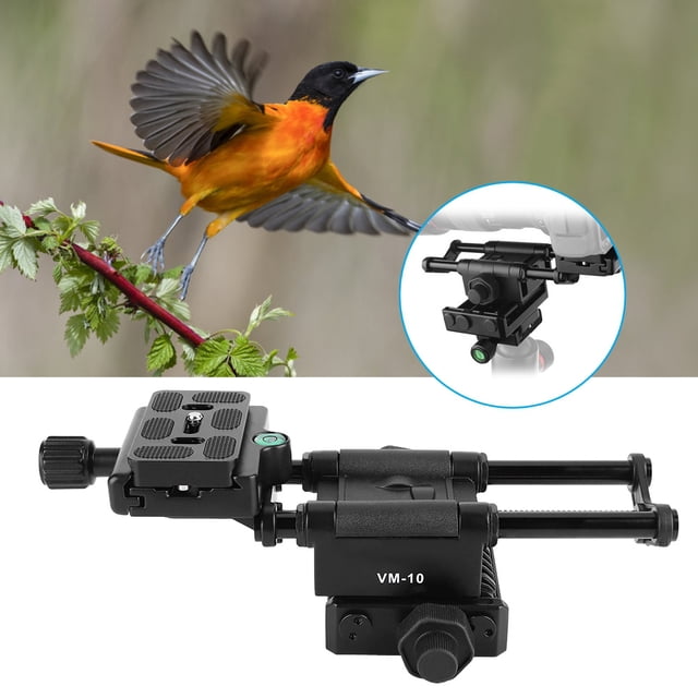 Ymiko VM-10 Camera Slider Macro Camera Slider Adjustment Rail Focus Head Holder For DSLR, Slider Fine Adjustment Mini Slider Slide Stabilizer