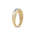 thumbnail image 4 of 10kt Two-tone Gold Mens Round Diamond Single Row Band Ring 1/4 Cttw, 4 of 4