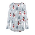 thumbnail image 4 of Pntutb Mujeres Casual Manga Larga Cuello Redondo tops Blusa Suelta Navidad Impreso Camisas Pntutb Pntutb-3729, 4 of 5