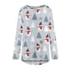 thumbnail image 4 of Puntoco Mujeres Casual Manga Larga Cuello Redondo tops Blusa Suelta Navidad Impreso Camisas Puntoco Puntoco-7667, 4 of 5