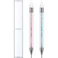 thumbnail image 1 of Hweilai Pièces Stylo Pointeur Attrapeur de Strass, Gemmes de Strass à Double Extrémité Cristaux Clous Attrapeur Stylo Crayon Cire Perles en Cristal Poignée Manucure Nail Art Bricolage Outil de Décoration (Bleu Pâle Rose), 1 of 5