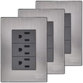 thumbnail image 1 of Placa de Pared Inoxium3COxford 3Pzas Contactox3 125-250VCA 15A 50/60Hz Plateado/Oxford Acero Inoxidable/PC., 1 of 2