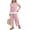 Pink, variant on SGFCWSX Girls 2 Piece Outfits Bow Lace Hem Short Sleeve Tops Wide Leg Capri Pants Summer Casual Clothes Set Pink Size 8