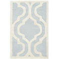 thumbnail image 2 of SAFAVIEH Cambridge Kirsten Geometric Wool Area Rug, Light Blue/Ivory, 2'6" x 4', 2 of 7