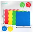 thumbnail image 2 of Set 4 Tapete Foami Fomy Colores Intensos Bebe Gym 60x60, 2 of 4