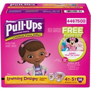 HUGGIES Pull-Ups Girls' Learning Designs Training Pants, Super Pack 4T-5T, 56ct