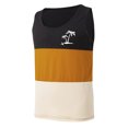 thumbnail image 3 of WAVSUF Summer Sports Tank Tops for Mens Quick Dry Vest Muscle Gym Undershirts Tank Printed Round Neck Tops Sleeveles Pullover Gold Size S, 3 of 4