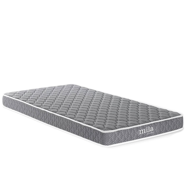 Modway Mila Matelas en Mousse Mémoire Ferme Réactif à Double Couche de 6 Pouces, Simple
