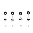 thumbnail image 3 of QenASHaing 100 Count Fishing Rubber Bobber Beads Stoppers, Silicone Float Stop Beads in SML Sizes for Fishing Floats, Sinkers, & Line Stability, Olive-Shaped Design, 3 of 8
