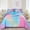 Pink Teal, variant on URBONUR 3 Pieces Mermaid Full Bedding Sets for Girls, Glitter Mermaid Tail Comforter Decor Fish Scale Kids Comforter Set, Colorful Rainbow Bed Comforter Set with Pillowcases