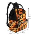 thumbnail image 2 of Zufioo Halloween Banner Symbols Print Large capacity mommy bag, diaper bag, waterproof parent-child backpack, multi-pocket design backpack suitable for travel and shopping, 2 of 6