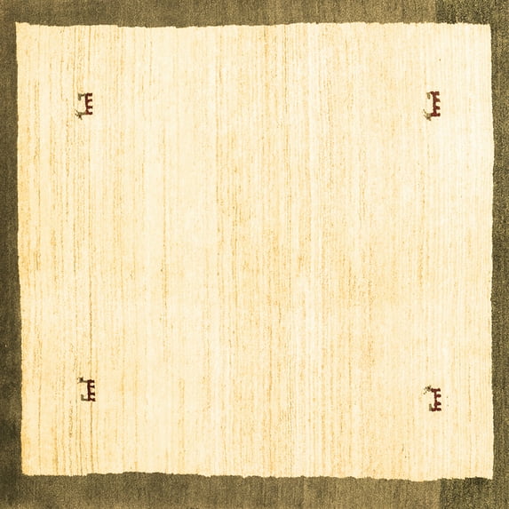 Ahgly Company Indoor Square Solid Brown Modern Area Rugs, 8' Square